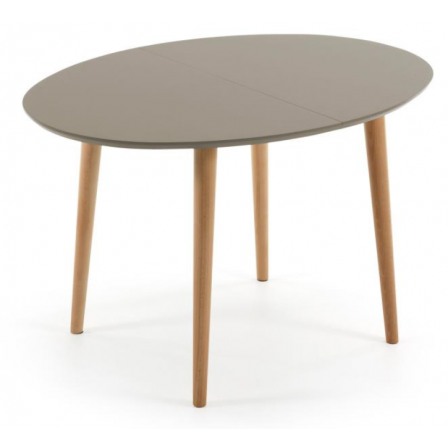 MESA COMEDOR OVALADA OAKLAND EXTENSIBLE 120 Ext. 90X200 MARRÓN MATE