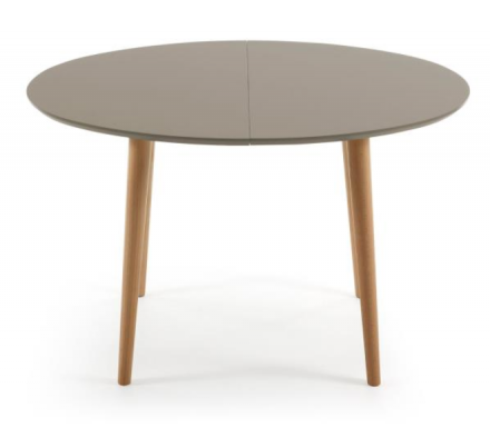MESA COMEDOR OVALADA OAKLAND EXTENSIBLE 120 Ext. 90X200 MARRÓN MATE