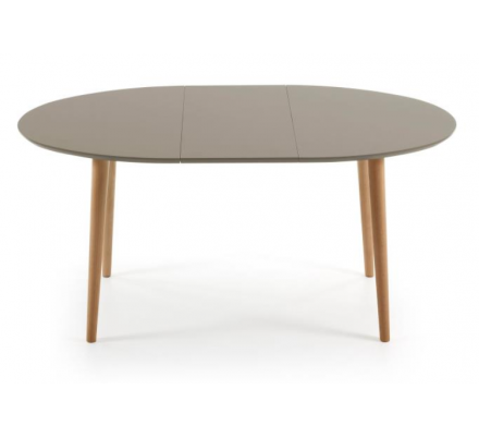 MESA COMEDOR OVALADA OAKLAND EXTENSIBLE 120 Ext. 90X200 MARRÓN MATE