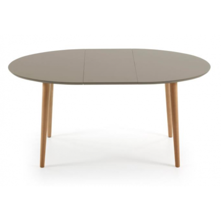 MESA COMEDOR OVALADA OAKLAND EXTENSIBLE 120 Ext. 90X200 MARRÓN MATE
