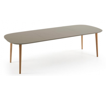 MESA COMEDOR OVALADA OAKLAND EXTENSIBLE 160 Ext. 100X260 MARRÓN MATE