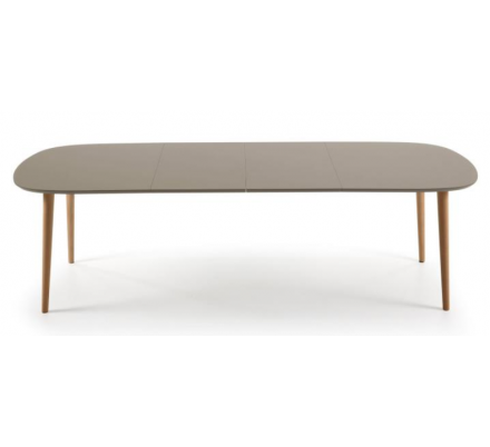 MESA COMEDOR OVALADA OAKLAND EXTENSIBLE 160 Ext. 100X260 MARRÓN MATE