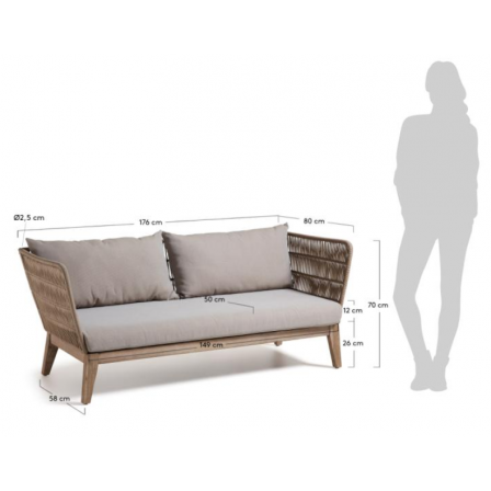 SOFÁ BELLANO 3 PLAZAS EUCALIPTO PATINA BLANCA CUERDA BEIGE