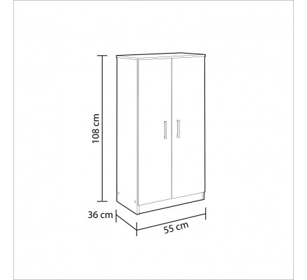 ZAPATERO ARMARIO 2 PUERTAS ROBLE CANADIAN