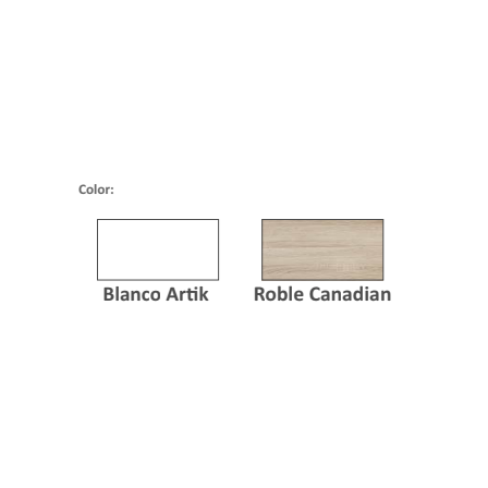 Estantería Zig Zag Elfos Blanco Brillo-Roble Estilo Nórdico