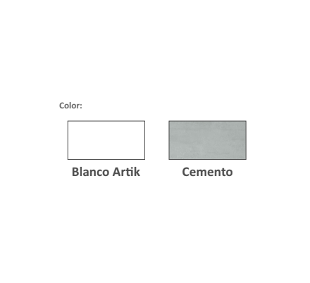 ESTANTERÍA ZIG-ZAG-2 KENDRA CEMENTO- BLANCO ARTIK