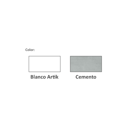 ESTANTERÍA ZIG-ZAG-2 KENDRA CEMENTO- BLANCO ARTIK