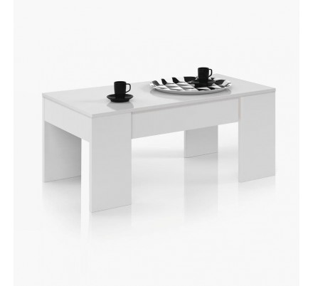 Mesa de Centro Elevable Flow BLANCO BRILLO