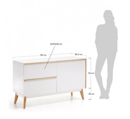APARADOR MODELO MEETY DM LACADO BLANCO MATE 120X72