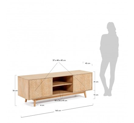 MUEBLE TV MODELO SAKOI MADERA DE MANGO 160X56