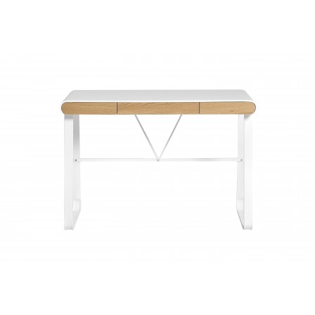 ESCRITORIO ASTRID DM-METAL BLANCO/ROBLE 110X55