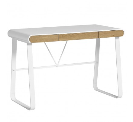 ESCRITORIO ASTRID DM-METAL BLANCO/ROBLE 110X55