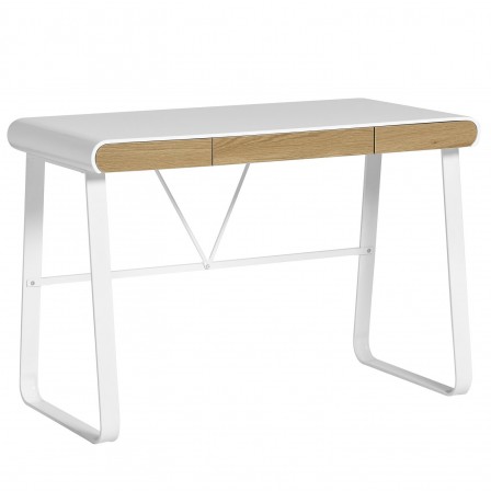 ESCRITORIO ASTRID DM-METAL BLANCO/ROBLE 110X55