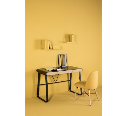 ESCRITORIO ASTRID DM-METAL NEGRO/ROBLE 110X55