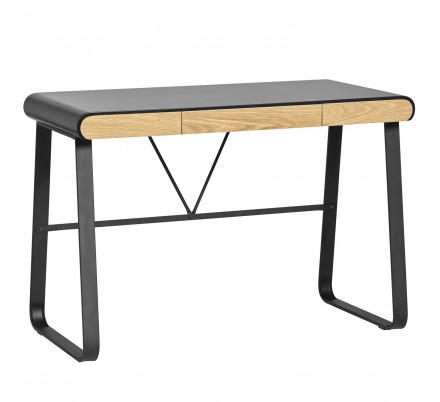 ESCRITORIO ASTRID DM-METAL NEGRO/ROBLE 110X55