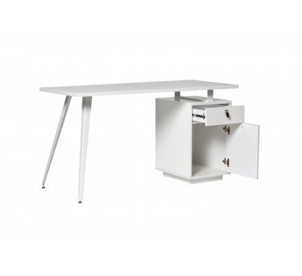 ESCRITORIO RUDY DM-METAL BLANCO MATE 140X60