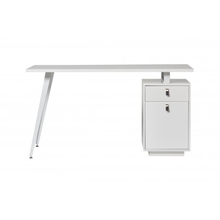 ESCRITORIO RUDY DM-METAL BLANCO MATE 140X60