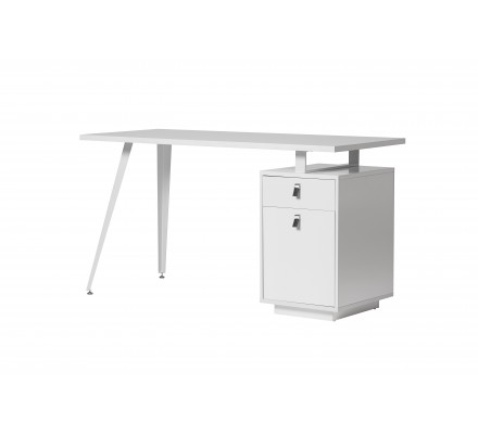 ESCRITORIO RUDY DM-METAL BLANCO MATE 140X60