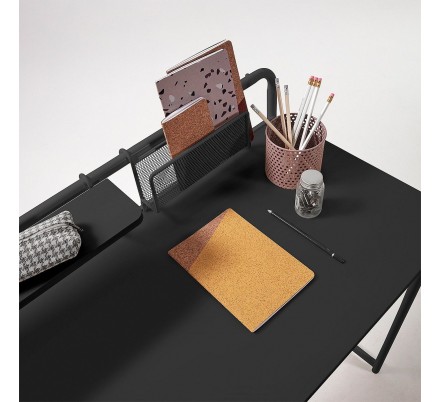 ESCRITORIO FOREMAN METAL NEGRO-MELAMINA 98X46