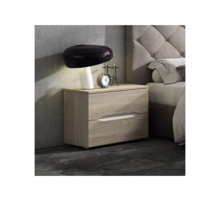 MESITA DE NOCHE ELEANOR 2 CAJONES LAMINADO SINTÉTICO 54X43