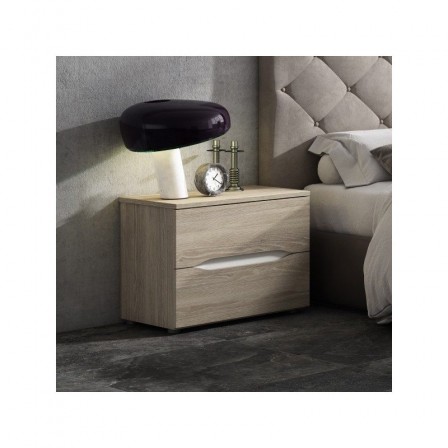 MESITA DE NOCHE ELEANOR 2 CAJONES LAMINADO SINTÉTICO 54X43