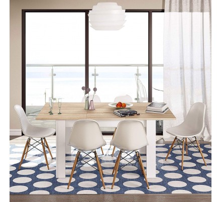 Mesa Comedor Extensible Práctico Estilo Nórdico 140x90