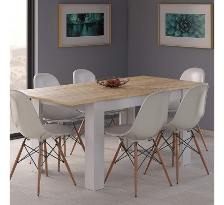 Mesa Comedor Extensible Práctico Estilo Nórdico 140x90