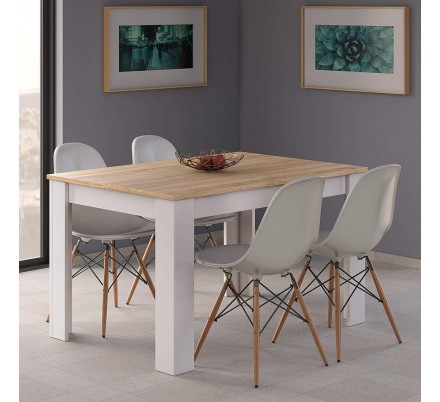 Mesa Comedor Extensible Práctico Estilo Nórdico 140x90