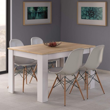Mesa Comedor Extensible Práctico Estilo Nórdico 140x90