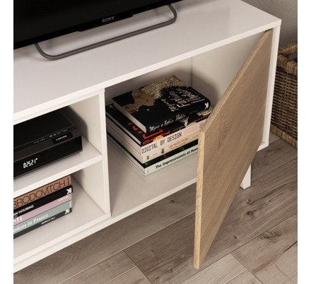 Mueble Salón Blanco - Roble Stylus Plus - Colección Nórdica