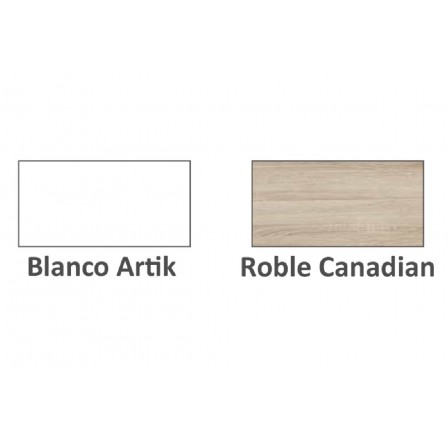RECIBIDOR + ESPEJO TEKKAN ROBLE-BLANCO ARTIK