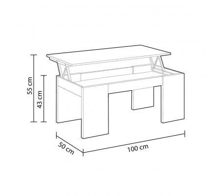 Mesa de Centro Elevable Roble Canadian