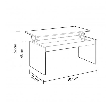 Mesa Centro Elevable Eco