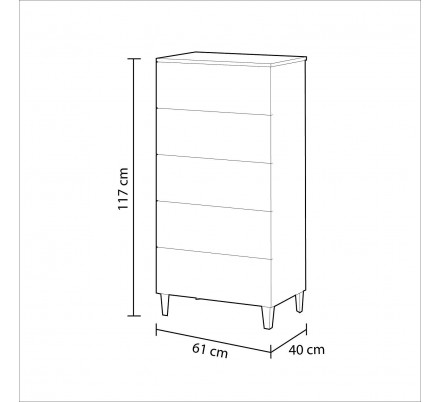 Sinfonierde 5 cajones Loft - Muebles nórdicos