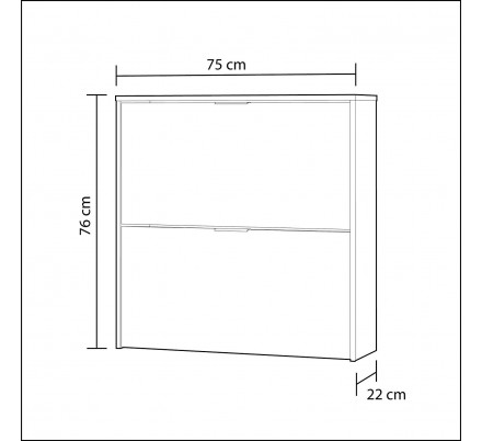 ZAPATERO DOS PUERTAS MAELYS BLANCO