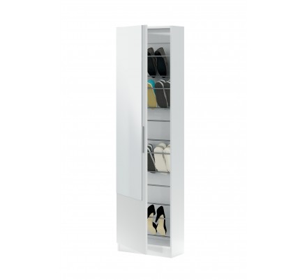 ZAPATERO 1 PUERTA CON ESPEJO BLANCO ARTIK 180X50