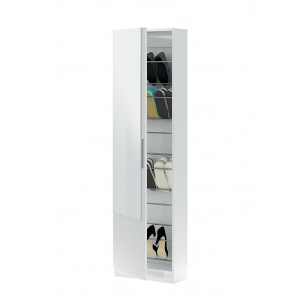 ZAPATERO 1 PUERTA CON ESPEJO BLANCO ARTIK 180X50