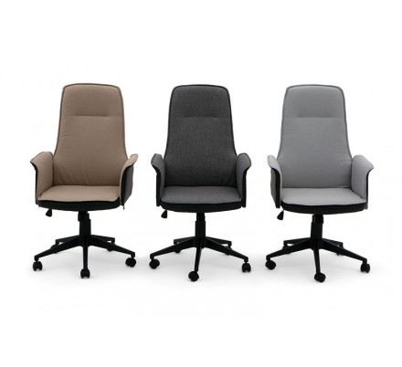 SILLA OFICINA MODELO PLATTÓN TAPIZADA VARIOS COLORES