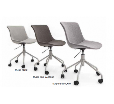 SILLA OFICINA MODELO LEO TAPIZADO VARIOS COLORES