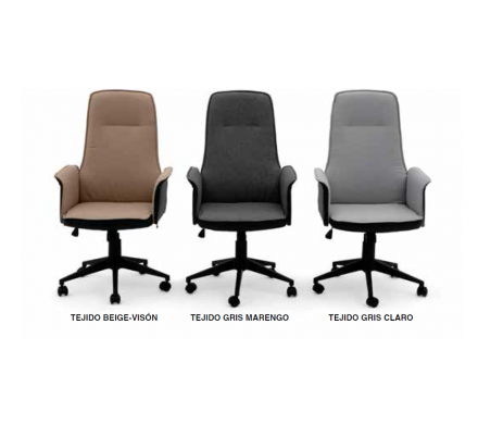 SILLA OFICINA MODELO PLATTÓN TAPIZADA VARIOS COLORES