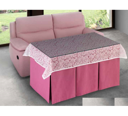 Mesa Camilla Modelo Rocky de 110x70 o 120x70 con Enaguas Incluidas