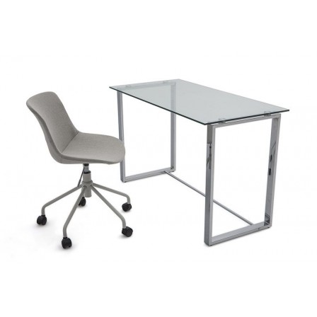 ESCRITORIO URBAN CRISTAL TEMPLADO-ACERO INOXIDABLE VARIAS MEDIDAS