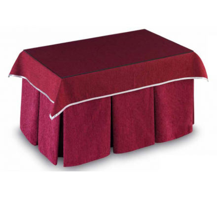 Mesa Camilla Modelo Rocky de 110x70 o 120x70 con Enaguas Incluidas