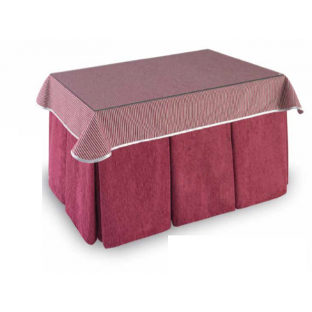 Mesa Camilla Modelo Rocky de 110x70 o 120x70 con Enaguas Incluidas