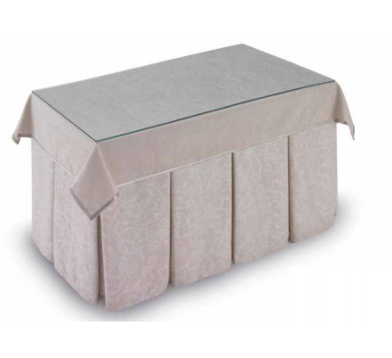 Mesa Camilla Modelo Rocky de 110x70 o 120x70 con Enaguas Incluidas