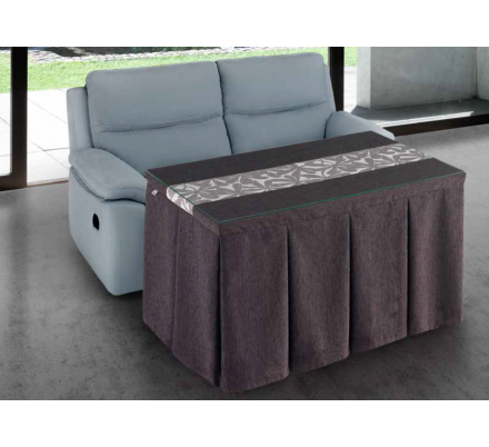 Mesa Camilla Modelo Rocky de 110x70 o 120x70 con Enaguas Incluidas