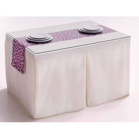 Mesa Camilla Modelo Rocky de 110x70 o 120x70 con Enaguas Incluidas