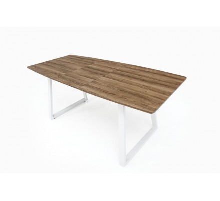 MESA DE COMEDOR EXTENSIBLE POE MDF-ACERO 140(180)X80 VARIOS COLORES