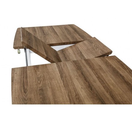 MESA DE COMEDOR EXTENSIBLE POE MDF-ACERO 140(180)X80 VARIOS COLORES