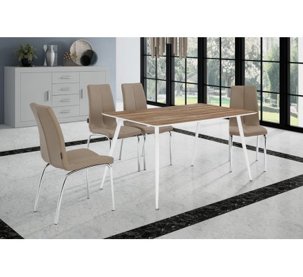 MESA DE COMEDOR PANAMA MDF-ACERO VARIAS MEDIDAS